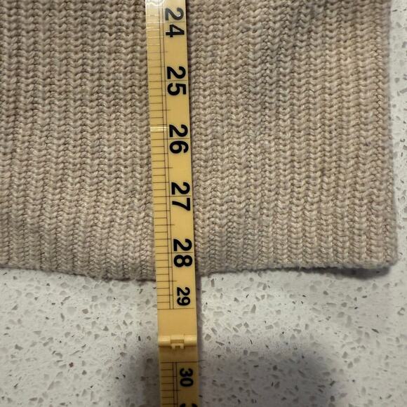 J Jill Beige Ribbed Knit Sweater Women Small V Neck Wool Blend Neutral Fall Chic - Picture 7 of 7